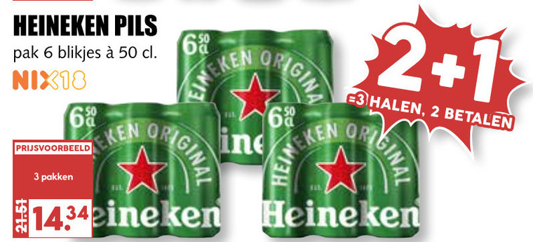 Heineken   blikje bier folder aanbieding bij  MCD Supermarkt Basis - details