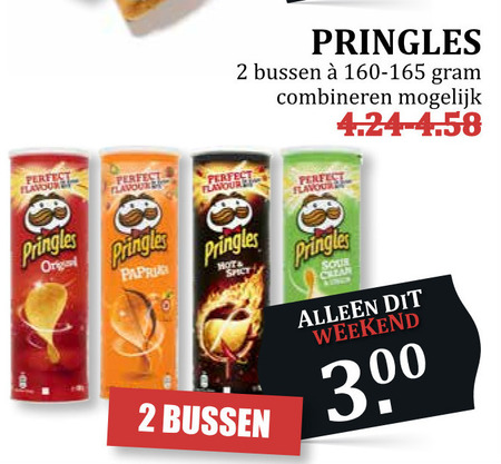 Pringles   chips folder aanbieding bij  MCD Supermarkt Basis - details