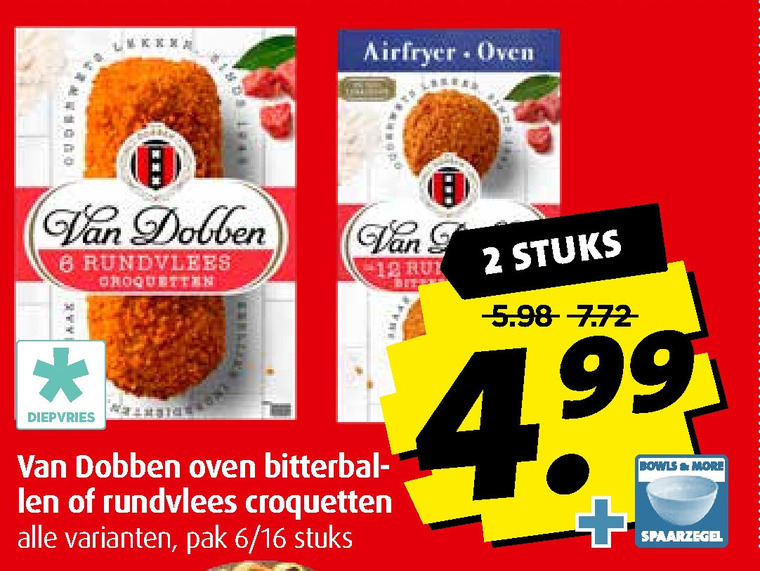 Van Dobben   kroket, bitterballen folder aanbieding bij  Boni - details