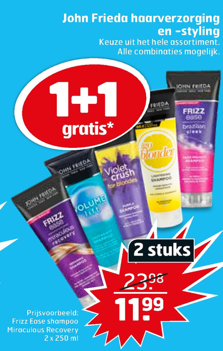 John Frieda   haarverzorging, conditioner folder aanbieding bij  Trekpleister - details