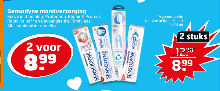 Sensodyne   tandpasta, tandenborstel folder aanbieding bij  Trekpleister - details