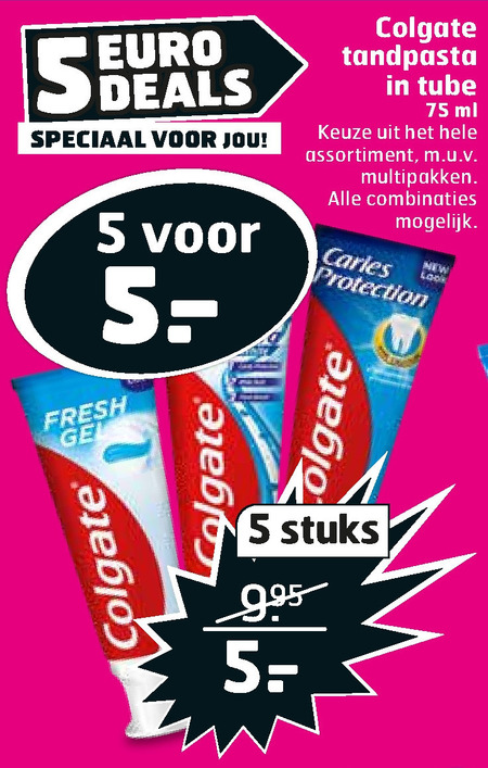 Colgate   tandpasta folder aanbieding bij  Trekpleister - details