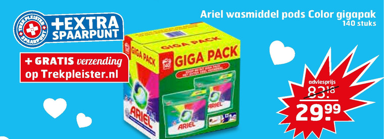 Ariel   wasmiddel folder aanbieding bij  Trekpleister - details