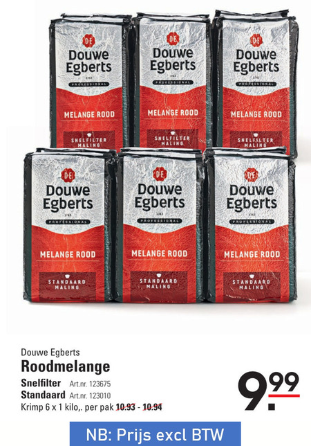 Douwe Egberts   koffie folder aanbieding bij  Sligro - details