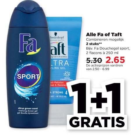 Taft   hairspray, haargel folder aanbieding bij  Plus - details