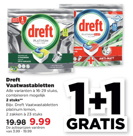 Dreft   vaatwasmiddel folder aanbieding bij  Plus - details