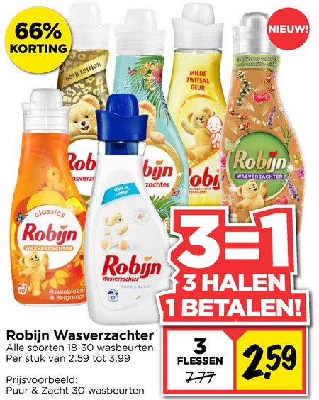 Robijn   wasverzachter folder aanbieding bij  Vomar - details