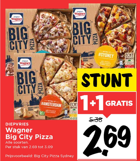 Wagner   diepvriespizza folder aanbieding bij  Vomar - details