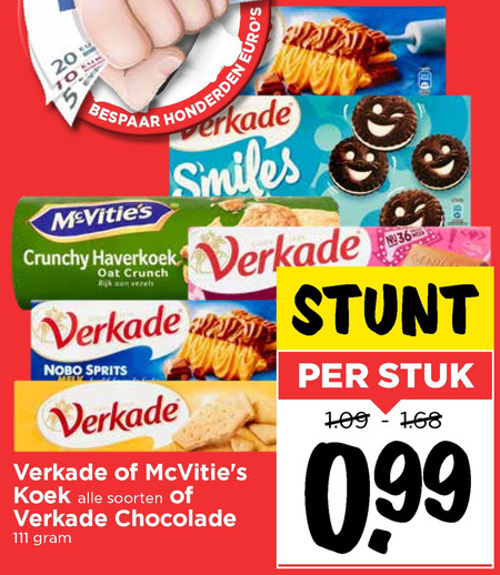 Verkade   chocolade, biscuits folder aanbieding bij  Vomar - details