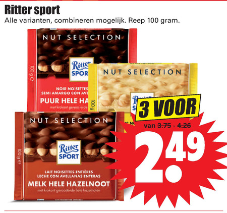 Ritter Sport   chocolade folder aanbieding bij  Dirk - details