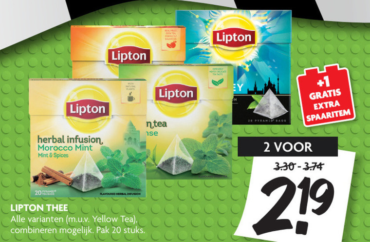 Lipton   thee folder aanbieding bij  Dekamarkt - details