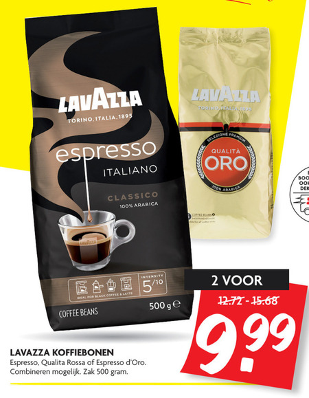 Lavazza   koffiebonen folder aanbieding bij  Dekamarkt - details