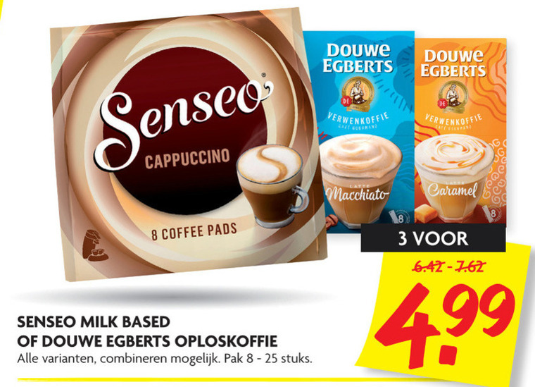 Douwe Egberts Senseo   koffiepad, oploskoffie folder aanbieding bij  Dekamarkt - details