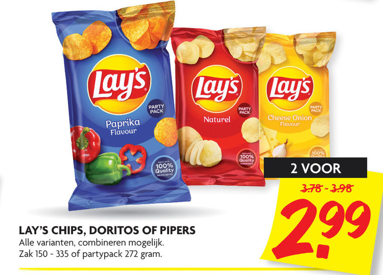 Lays chips, zoutje folder aanbieding bij Dekamarkt details