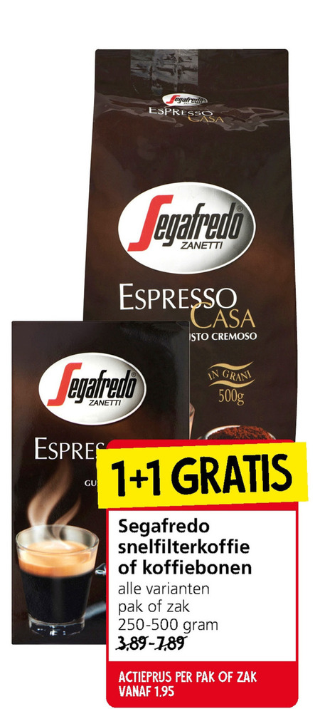 Segafredo   koffie, koffiebonen folder aanbieding bij  Jan Linders - details