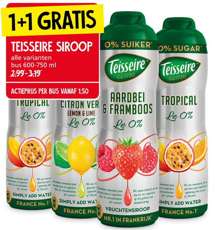 Teisseire   limonadesiroop folder aanbieding bij  Jan Linders - details