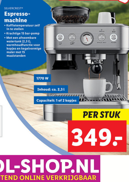 SilverCrest   espressoapparaat folder aanbieding bij  Lidl - details