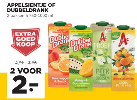 Dubbeldrank   fruitdrank folder aanbieding bij  Jumbo - details