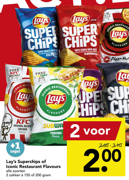 Lays   chips folder aanbieding bij  Deen - details