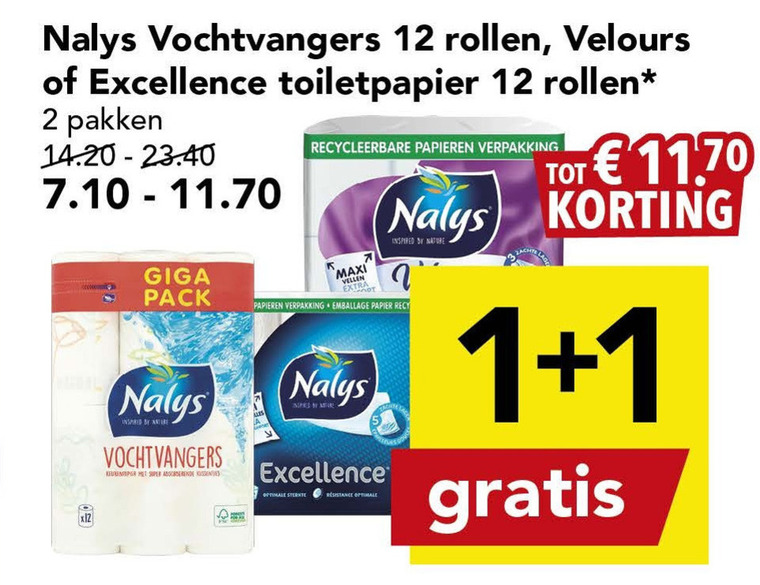 Nalys   toiletpapier, keukenpapier folder aanbieding bij  Deen - details