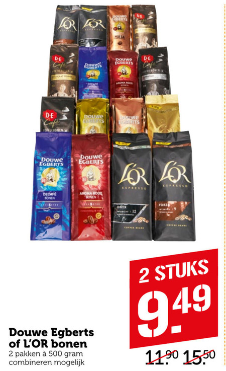 Douwe Egberts L Or   koffiebonen folder aanbieding bij  Coop - details