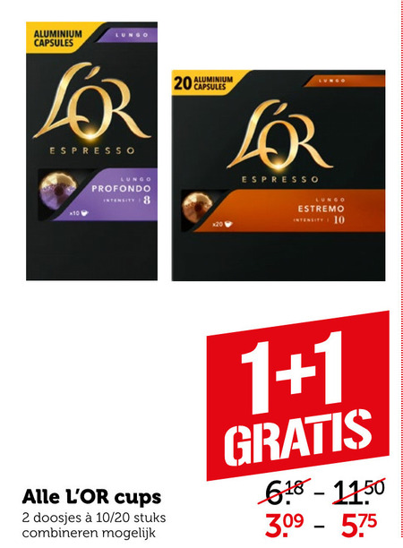 Douwe Egberts L Or   koffiecups folder aanbieding bij  Coop - details