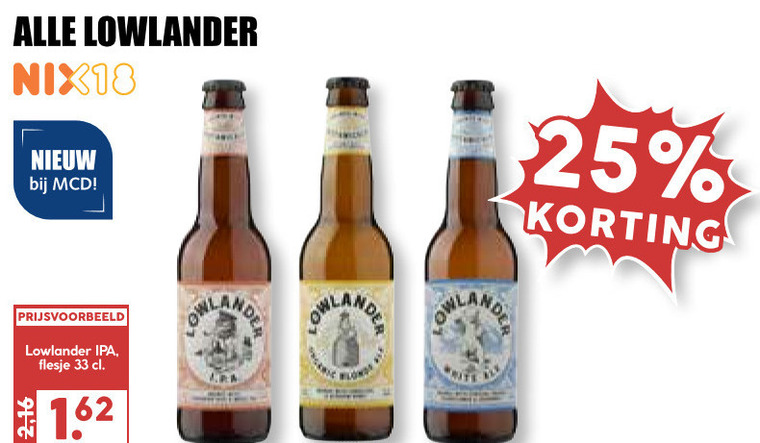 Lowlander   speciaalbier folder aanbieding bij  MCD Supermarkt Basis - details