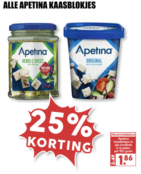 Apetina   feta folder aanbieding bij  MCD Supermarkt Basis - details