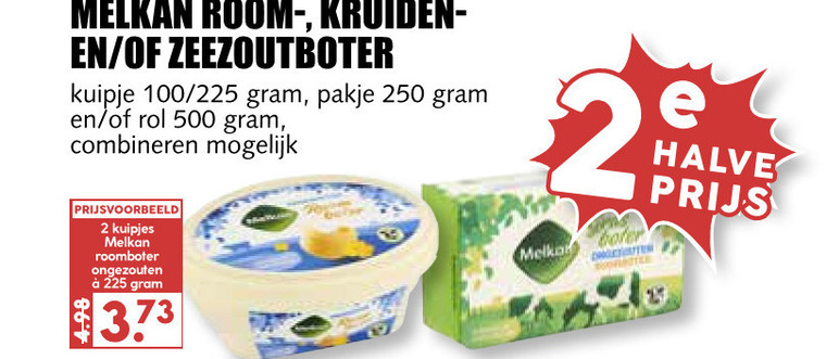 Melkan   kruidenboter, roomboter folder aanbieding bij  MCD Supermarkt Basis - details