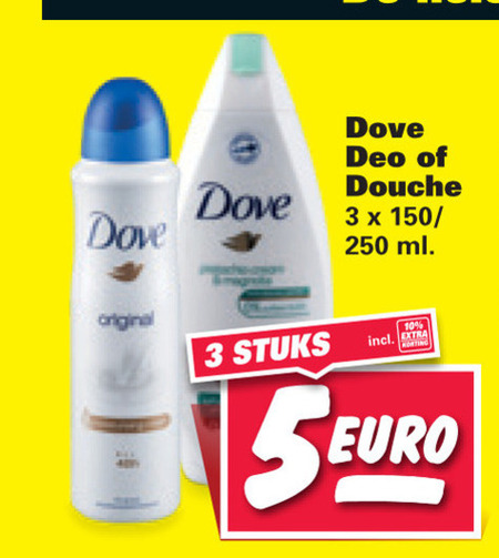 Dove   douchegel, deodorant folder aanbieding bij  Nettorama - details