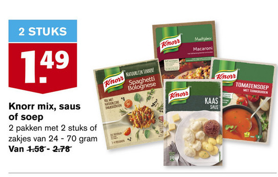 Knorr   soep, maaltijdmix folder aanbieding bij  Hoogvliet - details