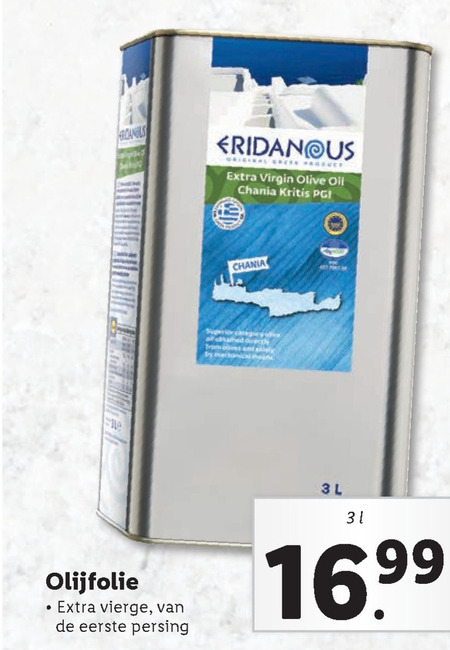 Eridanous   olijfolie folder aanbieding bij  Lidl - details