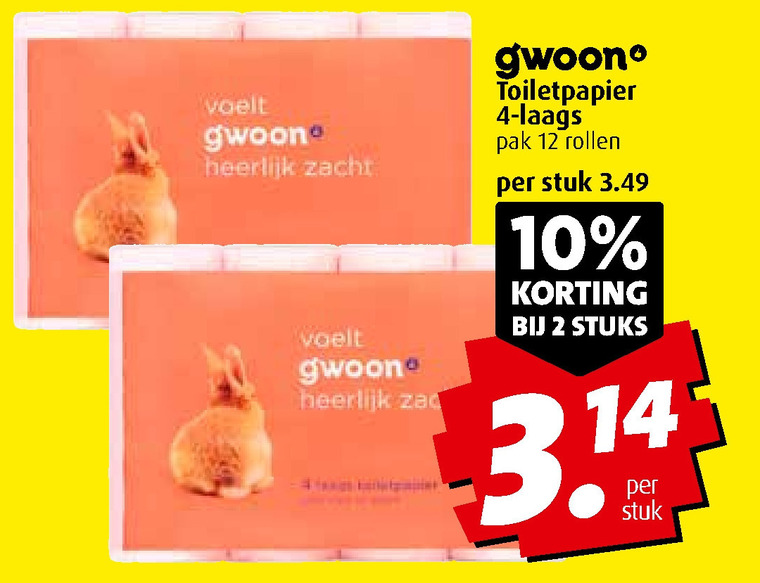 Gwoon   toiletpapier folder aanbieding bij  Boni - details