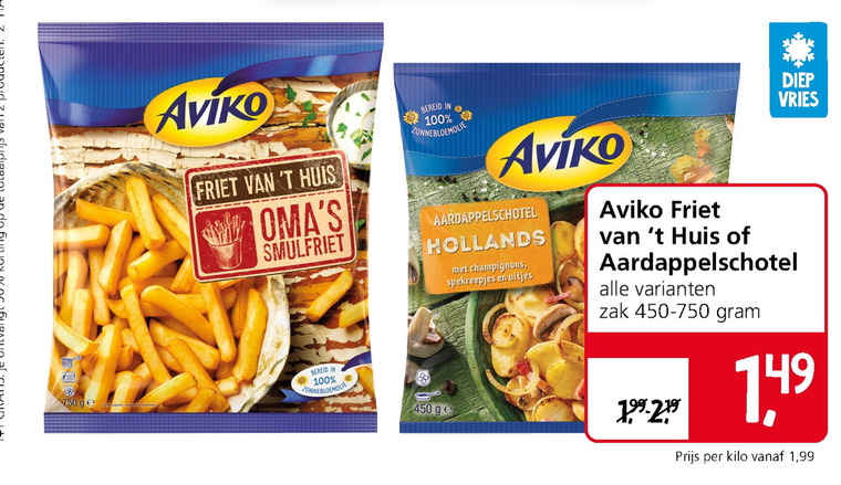 Aviko   patat folder aanbieding bij  Jan Linders - details