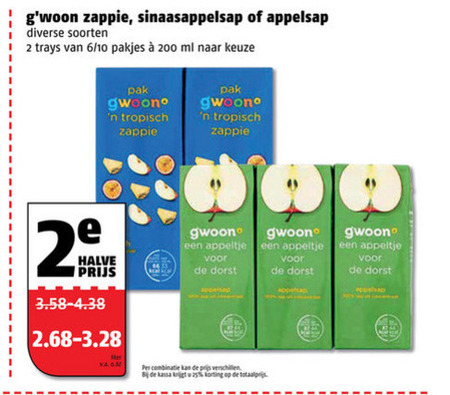 Gwoon   fruitdrank folder aanbieding bij  Poiesz - details