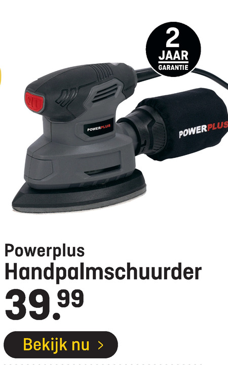 powerplus   schuurmachine folder aanbieding bij  Hubo - details