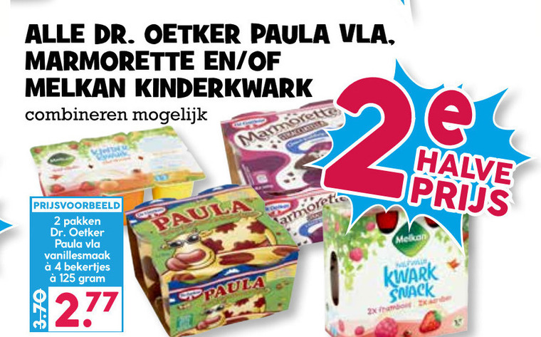 Melkan   kindertoetjes, vla folder aanbieding bij  Boons Markt - details