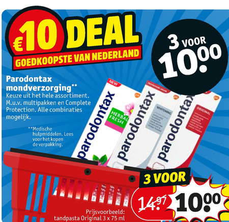 Paradontax   tandpasta folder aanbieding bij  Kruidvat - details