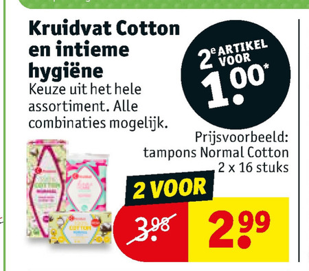 Kruidvat Huismerk   tampons, inlegkruisjes folder aanbieding bij  Kruidvat - details