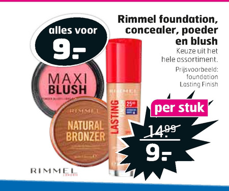 Rimmel   gezichtspoeder, concealer folder aanbieding bij  Trekpleister - details