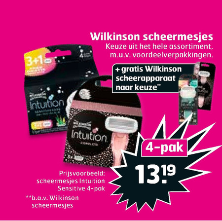 Wilkinson   dames scheermesje folder aanbieding bij  Trekpleister - details