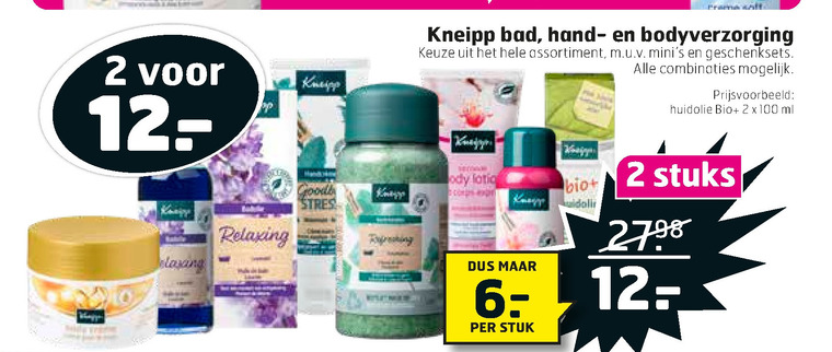 Kneipp   douchegel, handcreme folder aanbieding bij  Trekpleister - details