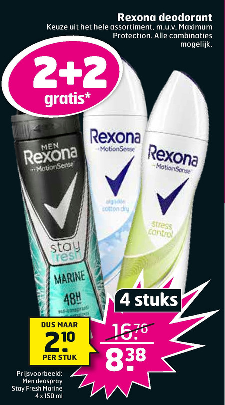 Rexona   deodorant folder aanbieding bij  Trekpleister - details