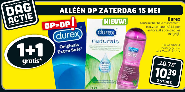 Durex   condooms, erotiek folder aanbieding bij  Trekpleister - details