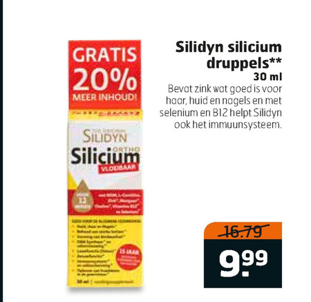 Silidyn   voedingssupplement folder aanbieding bij  Trekpleister - details