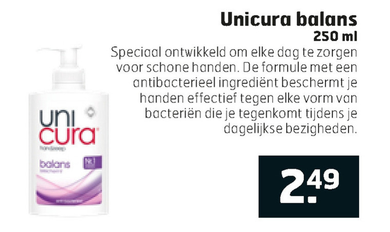 Onbelangrijk tussen motor Unicura handzeep folder aanbieding bij Trekpleister - details