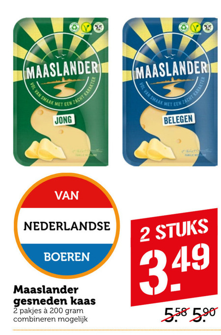 Maaslander   kaasplakken folder aanbieding bij  Coop - details