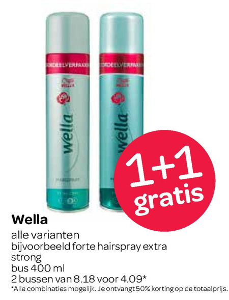 Wella   haargel, hairspray folder aanbieding bij  Spar - details