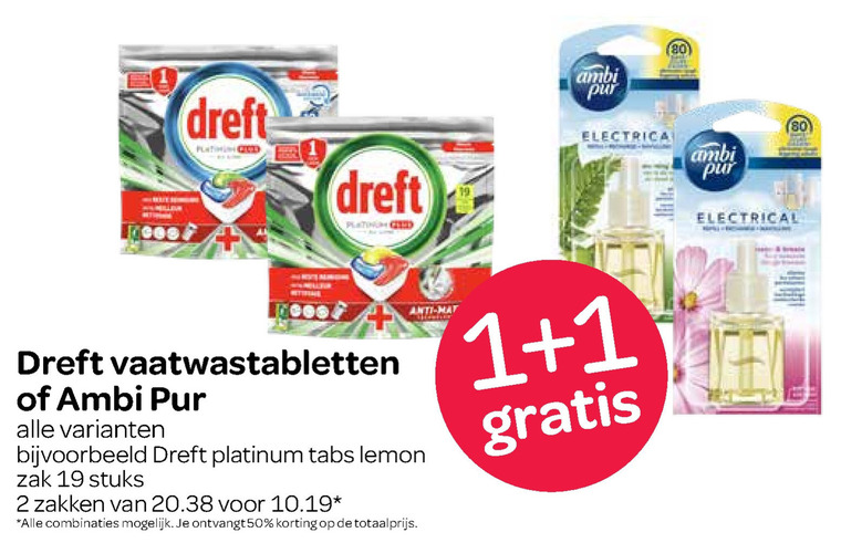 Ambi Pur   luchtverfrisser, vaatwasmiddel folder aanbieding bij  Spar - details