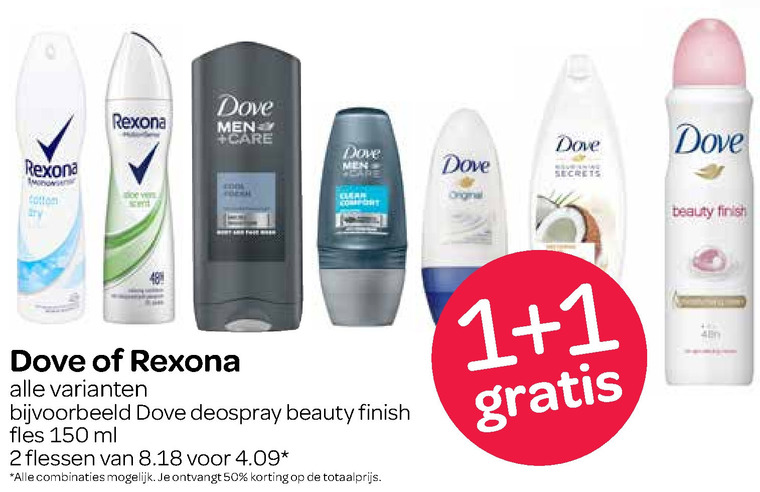 Rexona   douchegel, deodorant folder aanbieding bij  Spar - details